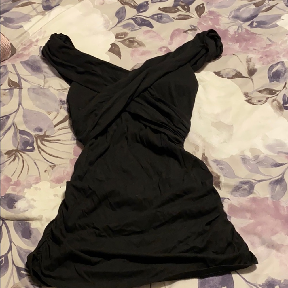 Bra top black blouse